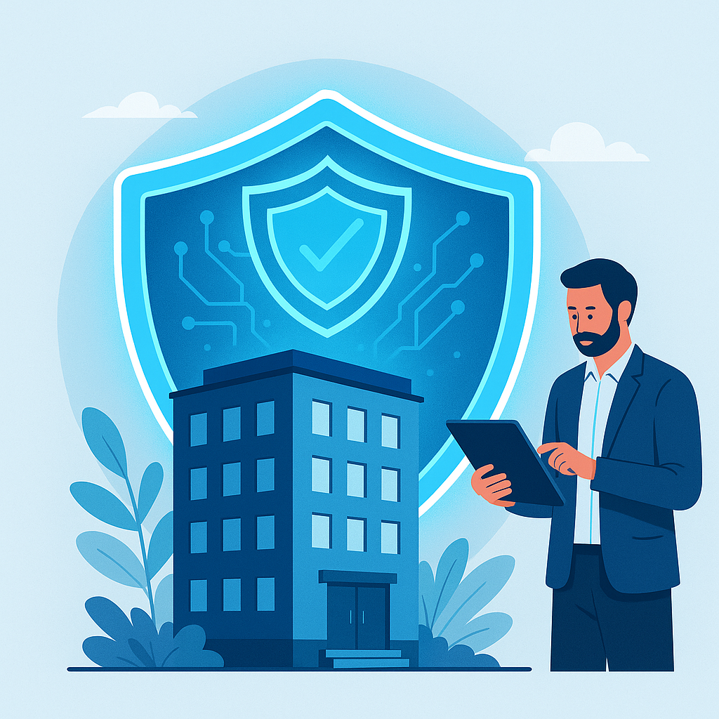 Dashboard de la plataforma junto a un analista de seguridad revisando hallazgos